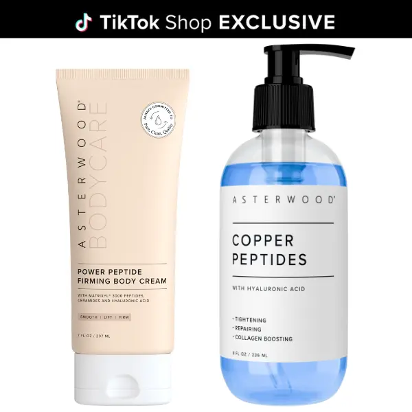 Total Body Peptide Duo  Face + Body Firming & Collagen Support | Copper Peptide Serum + Tightening Cream for Smooth, Hydrated Skin