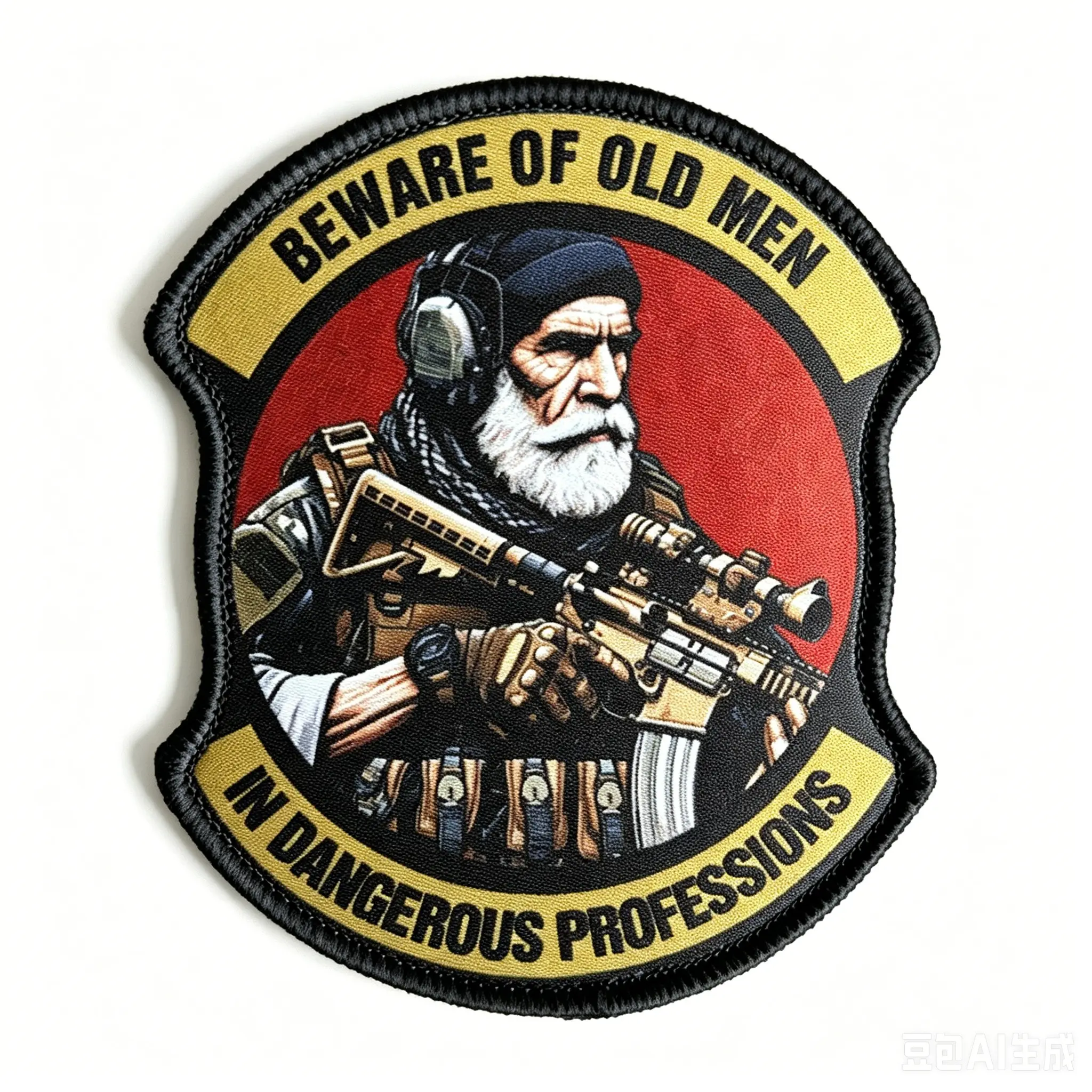 Veteran Quote Velcro Patch, Veteran Theme Custom American Hardcore Tactical Arm Badge, High-Definition Printed Fabric Imagery, Outdoor Tactical Gear Decorative Sticker Design