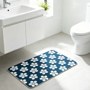 Bath Mat—Thin, non-slip, ultra-absorbent, stain-resistant, and quick-drying bath mat—Suitable for bathroom floors, bathtubs, and vanity areas—Easy to maintain—15.7 x 23.6 in / 40 x 60 cm