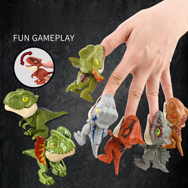 Finger-biting dinosaur toy, children's hand-biting animal cartoon model, boy and girl gift, dinosaur egg, realistic dinosaur.