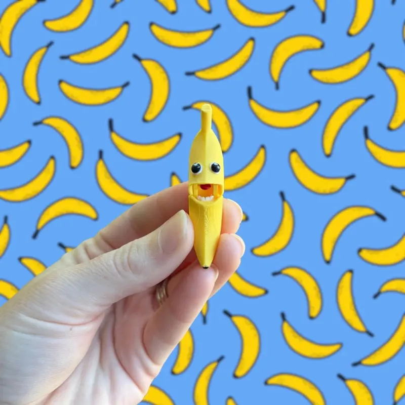 Mini Banana Fidget Toy - Banana Fidget - Banana Toy - Funny Pocket Fidget - Interactive Desk Toy - Stress Relief Fidget - Fruit Fidget