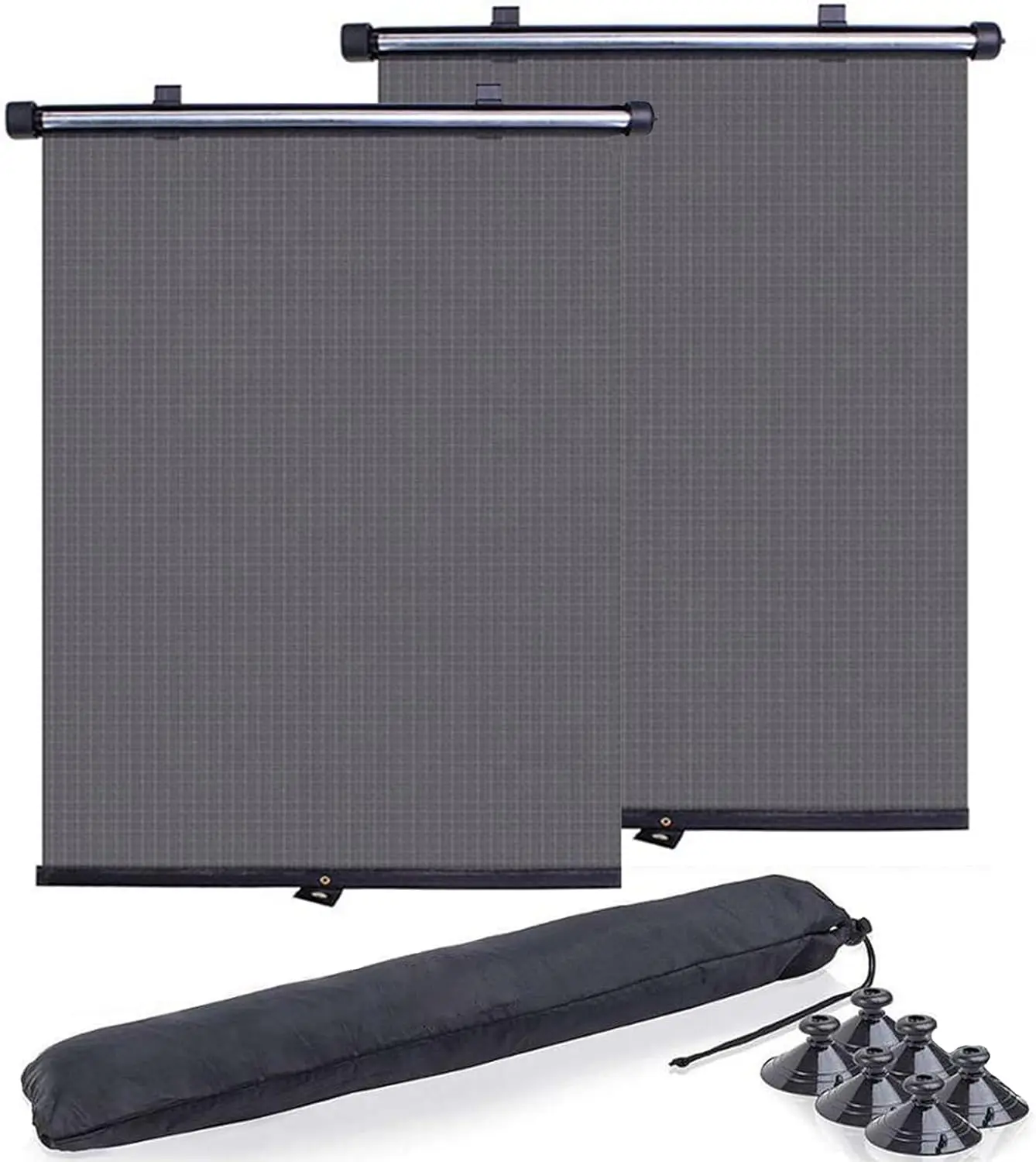 2 Pack Retractable Car Window Sun Shades, UV Rays Blocking Car Side Window Sunshade, Heat Insulation Adjustable Car Sun Screen for SUV Truck Vehicle