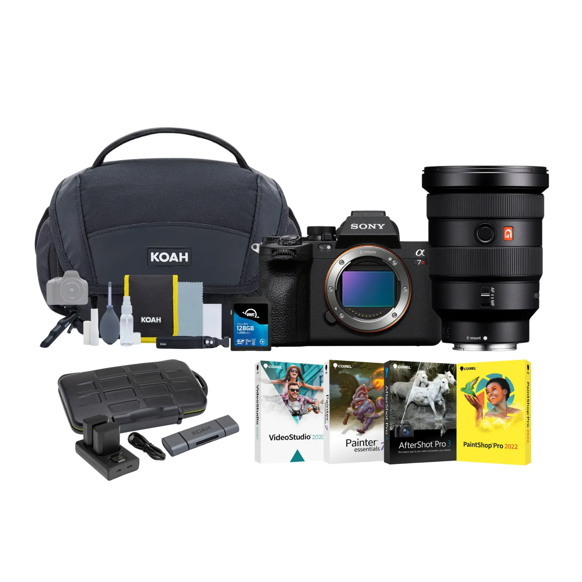 Sony a7R V Compact Durable Waterproof DSLR Mirrorless Camera Bundle with 16-35mm f/2.8 GM Lens, Rechargeable Handheld Gadget, and SD Memory Card Compatibility