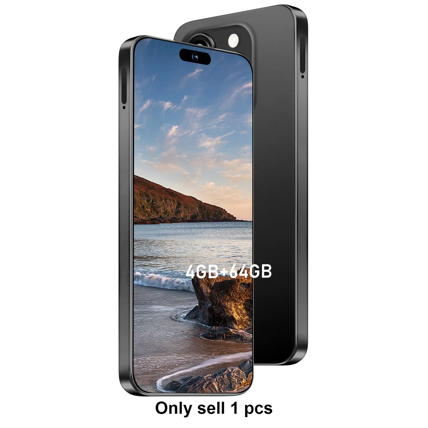 I16 Ultra Unlocked Smart Android Phone, Dual Sim Slot, 6.93-Inch Screen, Octa-Core Cpu, Android 12, 16mp+20mp Camera, 4g Network, 4+64GB Storage, 4950mah Battery
