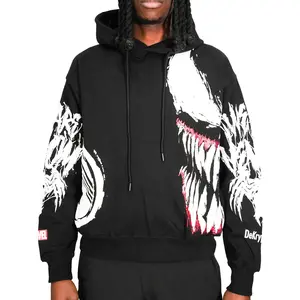Venom™ - Lethal Protector Black Oversized Heavyweight Hoodie