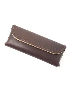 MyMesken Leather Glasses Case Soft -Eyeglass Case – Portable Sunglass Case - Genuine Leather Sunglasses Travel Case for Men and Women- Protects Sunglasses, Sunglasses Pouch, Reading Glasses