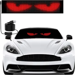 Devil's Eye:14.72"x3.62" Programmable ojos led para carro Windshield Display for Sedans, SUVs & Medium  - USB- LED Matrix Panel, Remote/App Control, Custom
