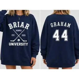 BRIAR Hawks University HOCKEY Sweatshirt - Off Campus Hockey Sweater - Unisex Heavy Cotton Tee - Booktok gift - Hockey Romance