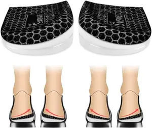 3 Layers Adjustable Supination Overpronation Insoles, Anti-Slip Medial Lateral Heel Wedge Insoles for Foot Alignment, Knee Pain, Bow Legs, Osteoarthritis (Black, L: W 8-12/ M 7.5-14)