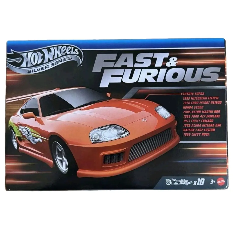 2025 Hot Wheels Silver Series Fast & Furious 10 Car Pack Box