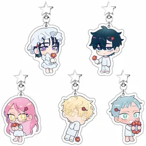 Anime Alien Stage Acrylic Keychain Sua Mizi Till Luka Ivan Cute Cartoon Key Chain Bag Pendant Decoration Fans Key Ring Gift