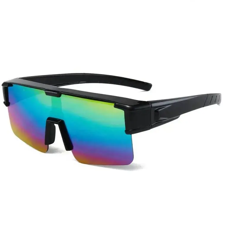 XUH Unisex Polarised Fit-Over Sunglasses - UV400 Shield Mirrored Nylon Wrap-Around Shades, Triangle Shape Multi-Sports Comfort Eyewear for Drivers, Sunglasses Over Glasses for Cycling, Summer Travel Essentials