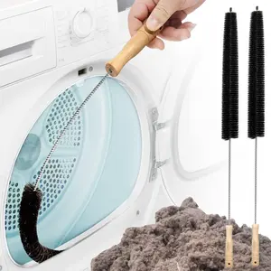Dryer Vent Cleaner Kit 2 Pack-Household Cleaning Supplies 304 Stainless Steel Dryer Lint Brush, Home Essentials for Lint Trap Dust & Pet Hair