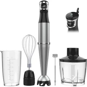Immersion Blender Handheld Corded Hand Blenders Set 1100W, Trigger Variable Speed 5 in 1 Stick Emulsifier with Chopper, Whisk and Frother for Soup, Baby Food and Smoothies, Kitchen Supplies, Kitchen Gadgets Vacuum