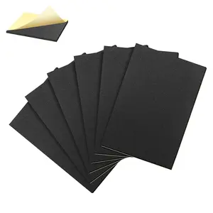 6 count Adhesive  Padding, 12in X 8in Closed Cell  Sheet, 1/8in Thick Sticky Neoprene Rubber Pad, Anti-Slip, Soundproof and Anti Vibration