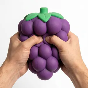 Jumbo Grape Taba Squishy Toy, Giant Fruit Squeeze Fidget Toy, Soft Sensory Stress Relief Toy for Desk Play & Gifts