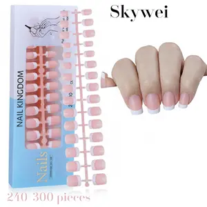 SkyWei French Tips Press On Nails - 240-300 Pieces, Easy Application, Versatile Styles, Perfect for Busy Individuals & Fashion Enthusiasts