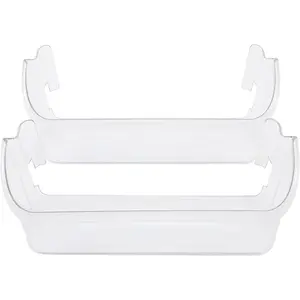KQQIO 240323002 240363704 Replacement Refrigerator Door Shelf Side Bin (Bottom) Compatible with Frigidaire Refrigerator Replacement for 240363705 240363708 AP2116106 PS430207 - Clear 2PCS