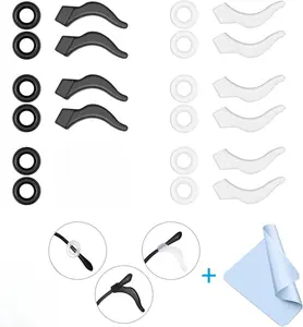 12 Pairs Eyeglasses Ear Grips, Anti Slip Eyeglass Retainer, Premium Silicone Ear Hook, Keep Glasses from Slipping Down Your Nose, Simple, Effective Helper for Kids, Adults, Sports, Study & Work