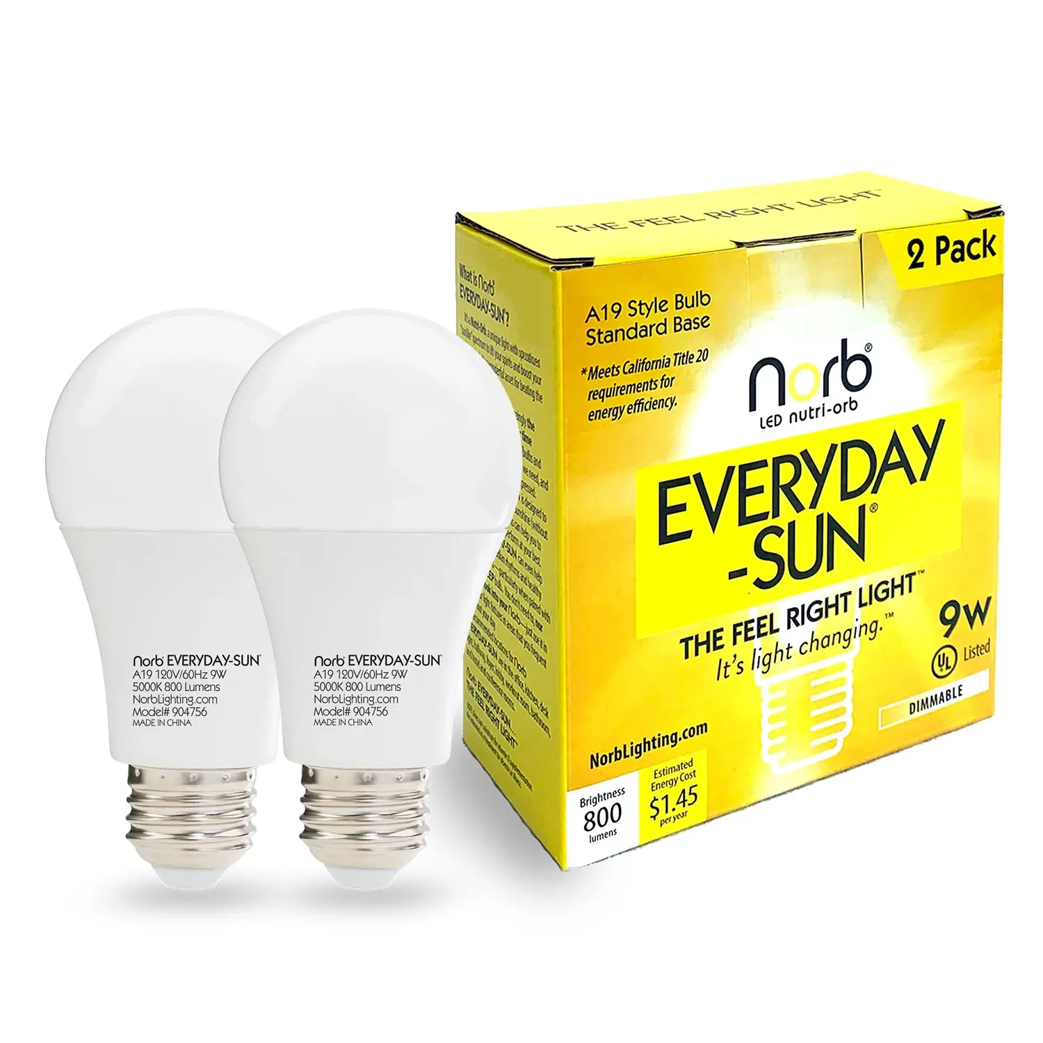 Norb Everyday Sun LED Bulb: Sun-Mimicking Light for Mood & Performance
