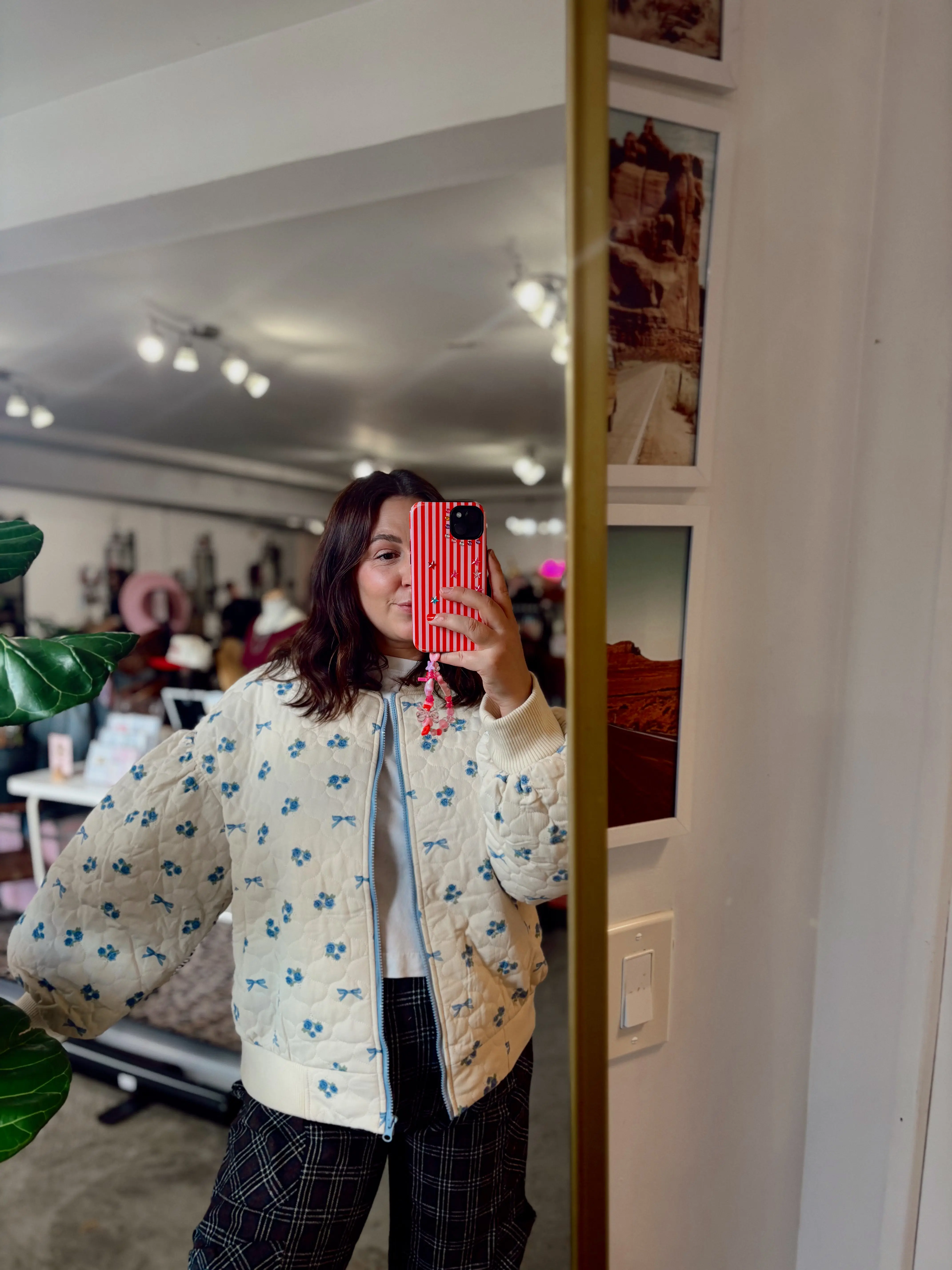 Nancy Floral Quilted Oversized Jacket