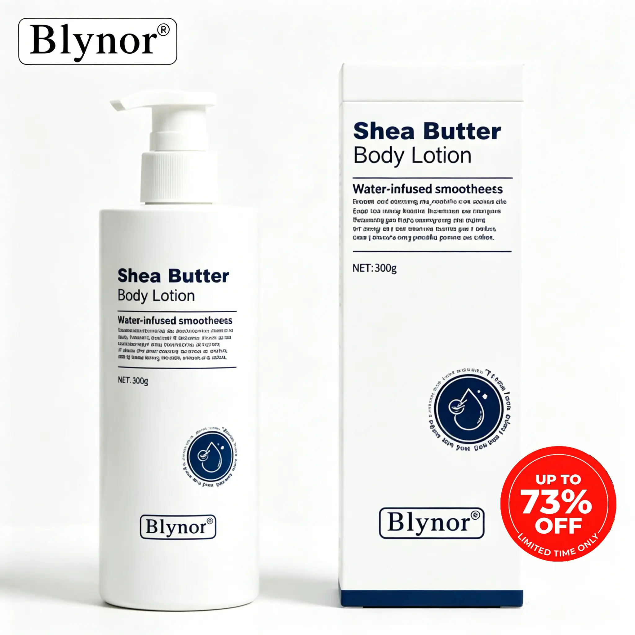 Shea Butter Hydrating Body Lotion, 24-Hour Moisturizer for Skin Repair, Fast-Absorbing & Non-Sticky, 0.0% Alcohol, For All Skin Types, 300g, Body Care