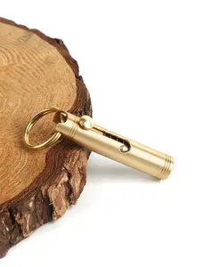 Portable Brass Pendant Knife – Mini Unboxing Tool for Outdoor Camping & Fruit Cutting