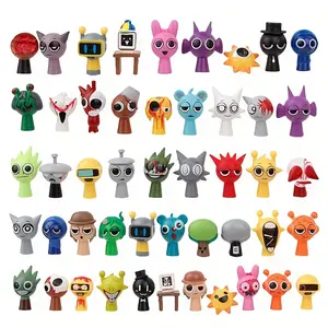 48 Colorful Cartoon Figures Statues - Unique PVC Figurines, Perfect for Desk and Holiday Decorations, Ideal Christmas and Birthday Gifts, Family/Party Themed, Mini Collectibles room decor whimsical art style doll