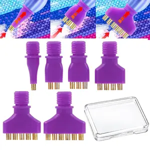 Diamond Painting Vacuum Pen Tip Set Tool, Replacement Kit with 6 Tips, Threaded Replaceable Design, Compatible with Most Vacuum Suction Pens