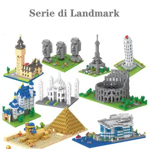 Small Size Micro Grain World Famous Landmark Elizabeth Tower Big Ben 3D Puzzle Toy Set, Educational Art Memorial Gift for Kids