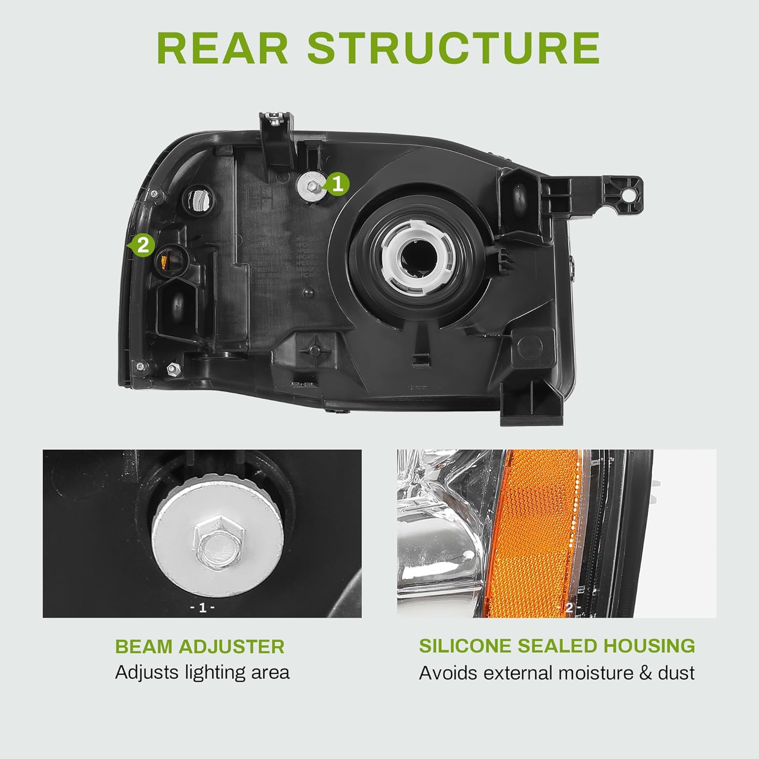 YITAMOTOR Headlights Assembly Compatible with 2001-2004 Frontier Headlamps Replacement Pair Passenger and Driver Side Chrome Housing Amber Reflector Chrome Housing Mustang Headlight Assembly YITAMOTOR Headlights Assembly Compatible with 2001-2004 Frontier Headlamps Replacement Pair Passenger and Driver Side Chrome Housing Amber Reflector Chrome Housing Mustang Headlight Assembly