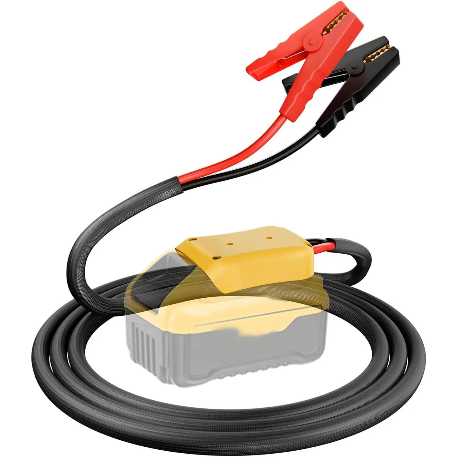 Dewalt 20V Battery Adapter Battery Jumper Cables, 3.3FT 8AWG Portable Automotive Booster Cables for Car Jump Starting (Sports & Outdoor Camping & Hiking Lights & Lanterns Compatible)