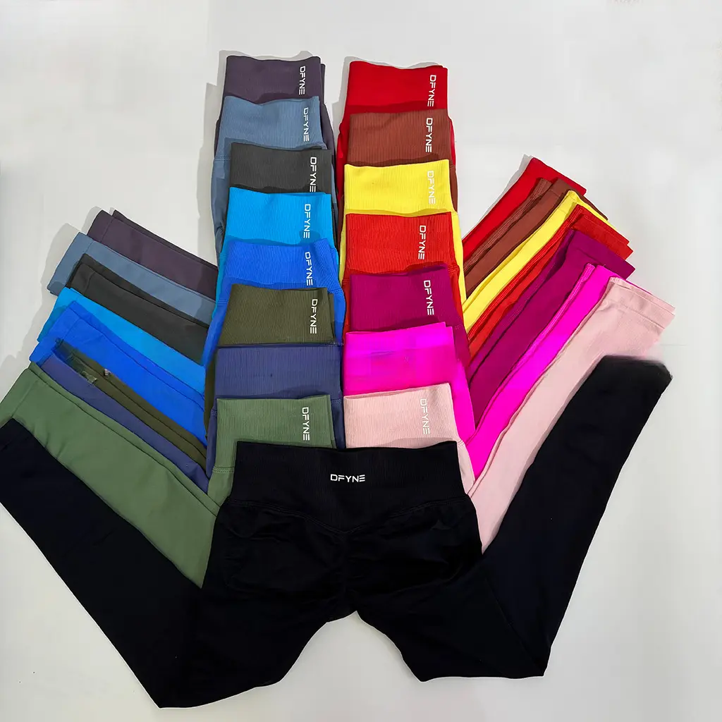DFYNE Seamless Gym Leggings| Tummy Control & Booty Sculpting Workout Pants
