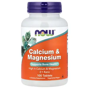 NOW Foods Calcium & Magnesium, 100 Tablets