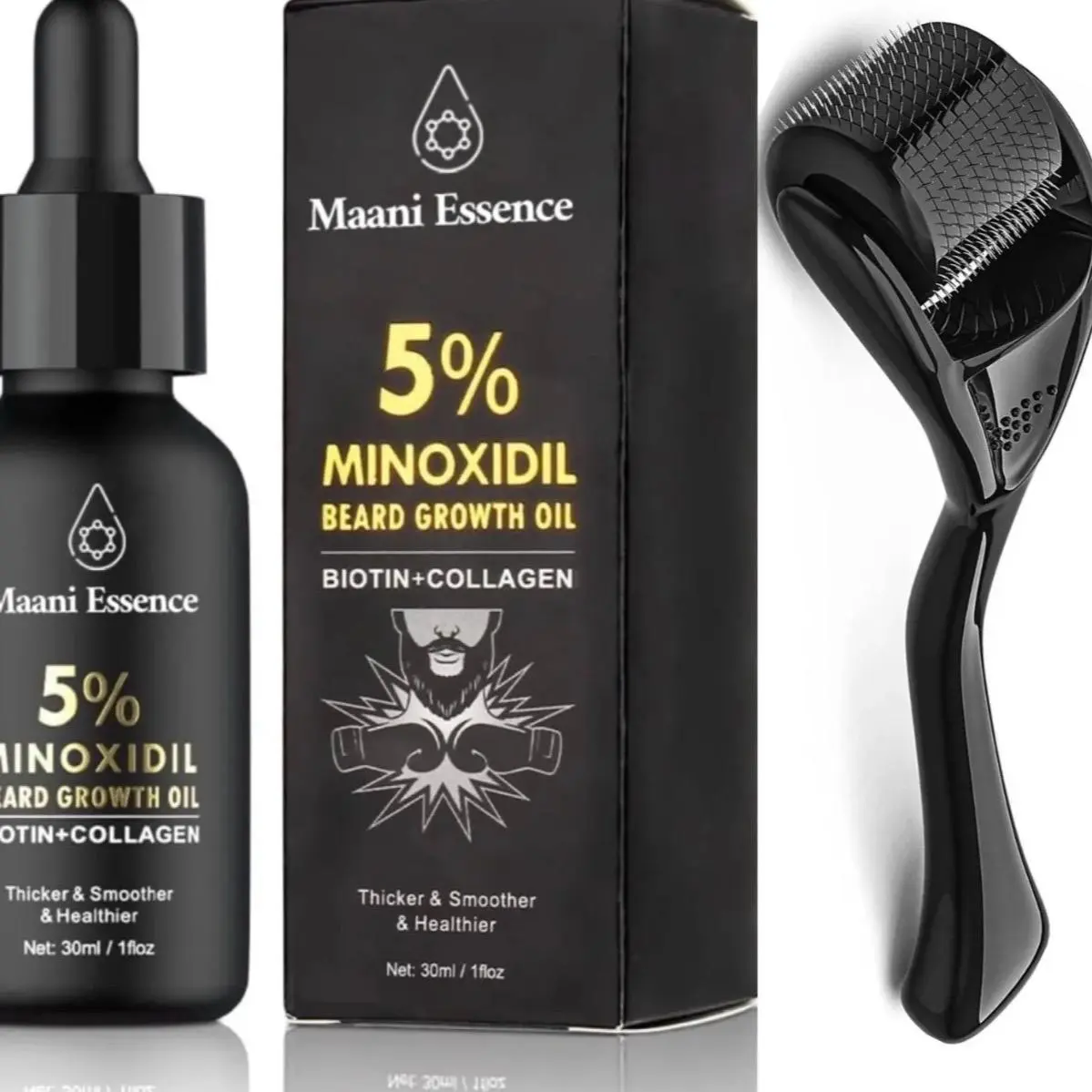 Beard Growth Oil with Minoxidil 5% Hair growth oil and beard growth serum rapid growth , can be used for hair and beard biotin oil
