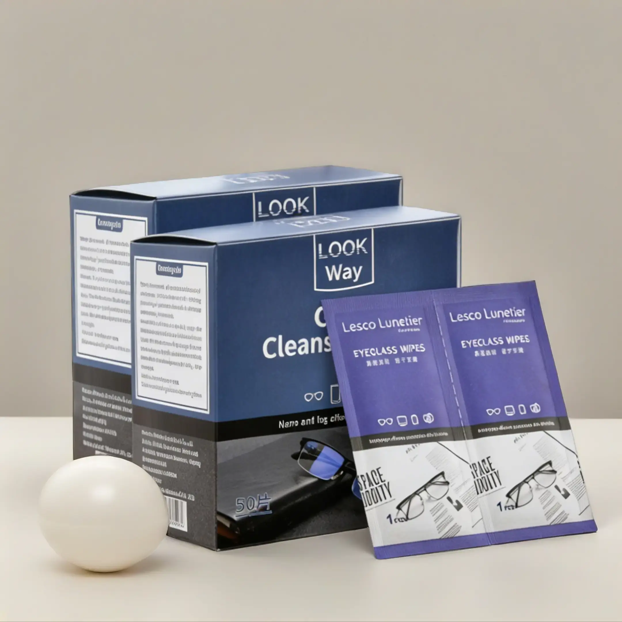 2 Counts Lens Wipes for Eyeglasses, Wipes Individually Wrapped Cleans Lens Smudges for Camera Lens & Phone Screens