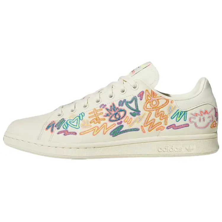 Adidas Stan Smith 'Pride' x Kris Andrew Men's Small-Size Premium Sneaker, Sports Footwear with Expressive Detailing, Bold Graphics, Cushioned Sole, Lifestyle Design & Everyday Wearability