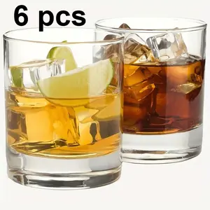 6pcs Whiskey Glass 13oz Crystal Old Fashioned for Bourbon Scotch Cocktails Heavy Base Drinking Glass Aesthetic Barware Home Bar Decor Perfect Gift TikTok Made Me Buy It