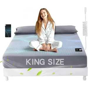 Grounding Sheets & Grounding Mat, Pure  Fiber Grounding Sheet with 2 Grounding Cords, Plug and Laundry Bag for Better Sleep ( - 78"x 80"x 15" Grey)
