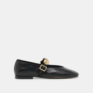 Dolce Vita RELAN WIDE BALLET FLATS BLACK LEATHER - Wide
