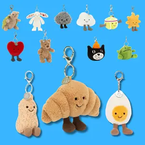 2026 Jellycat Cute Plush Bag Charm - Perfect Gift for Girlfriend, Kids & Baby, Easter Basket Filler, Nursery Room Soft Toy Decoration