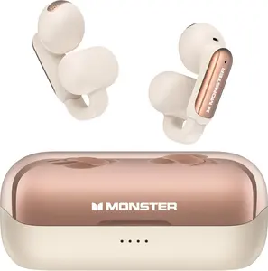 Monster Open AC601 headphones bluetooth | Crystal Clear Call, 32H Playtime, IPX5 Waterproof | Open Ear Clip-on Design | Bluetooth 5.4, ENC, USB-C Charging