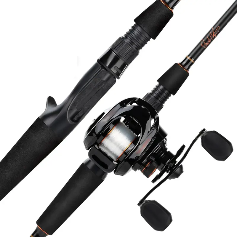 【Summer Wins】 KastKing Brent Chapman Casting Rod and Reel Combo, Tailored Tackle Kits, IM6 Graphite 2Pc Blanks, 5.2:1 Gear Ratio, 9 + 1/5 + 1 Ball Bearings, Stainless Steel Guides, EVA Handles Bass Fishing Lure Travel Fishing Rod  SummerVibes