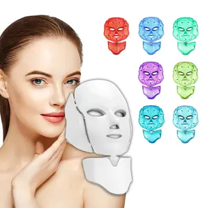 AYYHG 7-Color Red Light Therapy Mask, Rechargeable Battery & Plug-In Facial Beauty Device, Home-Use Beauty Products for Face & Neck Personal Care