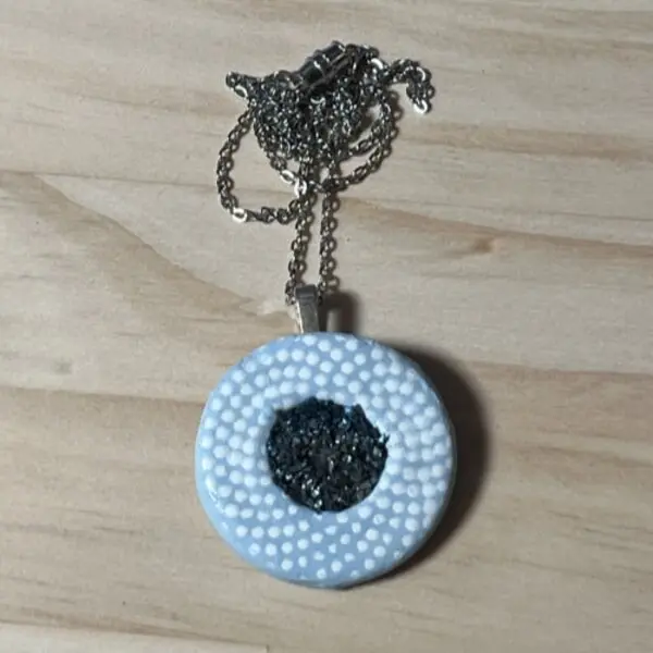 Circle of ROX Pendant Necklace - Circle of ROX Polymer Clay Pendant Necklace - Circle of ROX Polymer Clay Pendant Necklace Gift