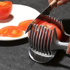 Versatile Lemon Slicer, Fruit & Tomato Cutter, Essential Household Kitchen Tool, Easy-To-Use Potato Cutter, Perfect Kitchen Accessory, Vegetable Fruit Cutter
