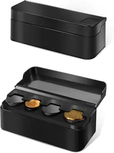 2 Pack Coin Holder for Car, Coin Organizer, Portable Coin Storage(just holder no coins)