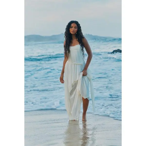 Effortless Charm Chiffon Gown - Ivory