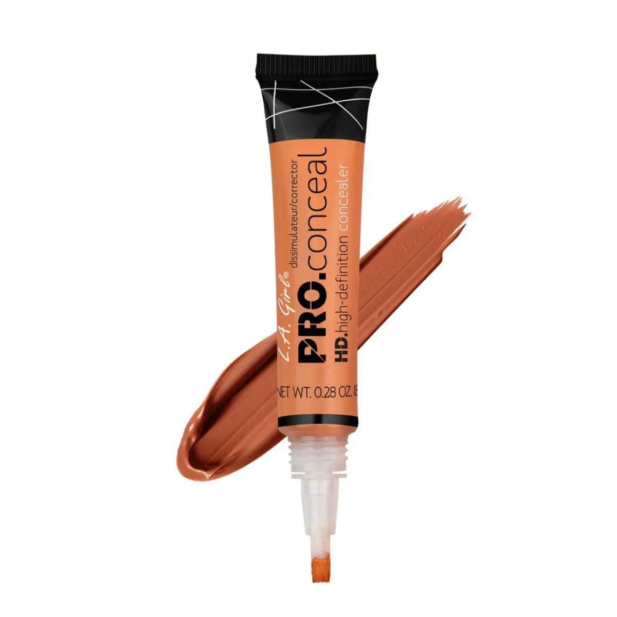 L.A. Girl Pro Conceal HD Concealer Orange Corrector 0.28oz – Color Corrects Dark Circles & Pigmentation Foundation Makeup
