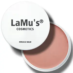 Lamu's Cosmetics Moisturizing Miracle Balm, Multi Glow Balm,Face Blush Cream Blush for Cheeks,Radiant Finish, Hydrating,Natural Glow 50g/ 1.75 Oz